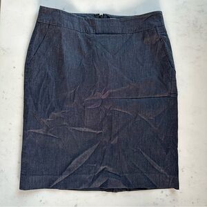 Ann Taylor Loft Slate Blue Knee-Length Pencil Skirt